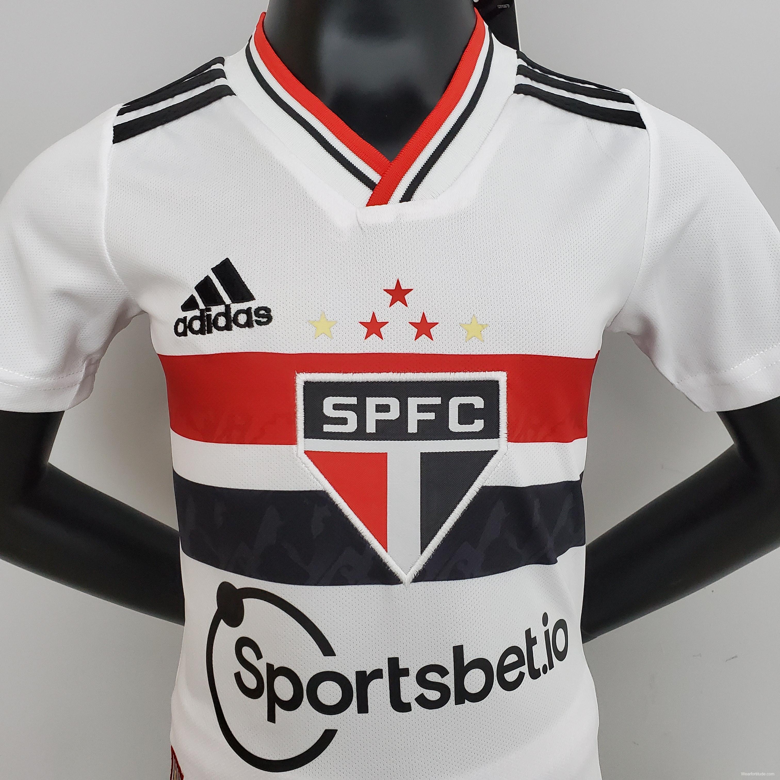 22/23 kids São Paulo home Soccer Jersey