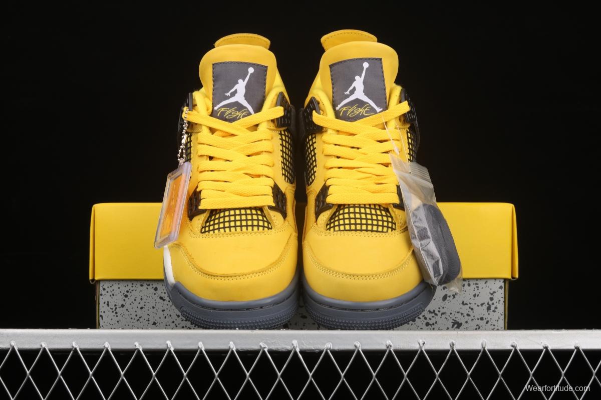 Air Jordan 4 Lightning duplicates white and yellow electric letter CT8527-700