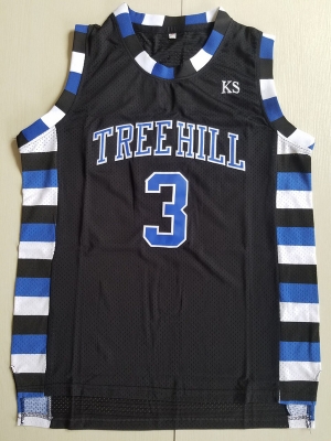 Antwon Skills Taylor 3 One Tree Hill Ravens Black Basketball Jersey