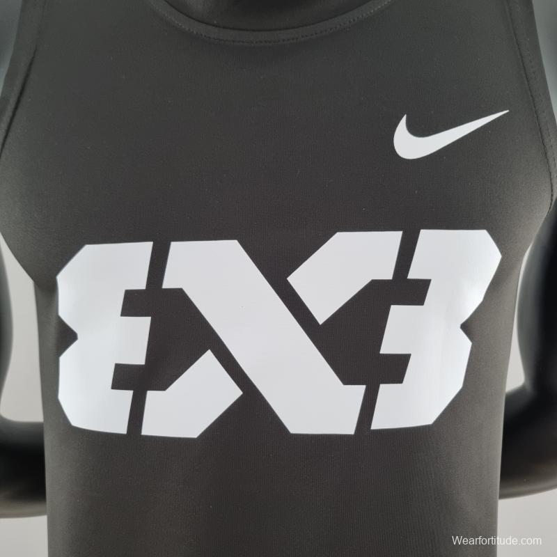 2022 Nike Black Vest Shirts "3X3 Logo"#K000197