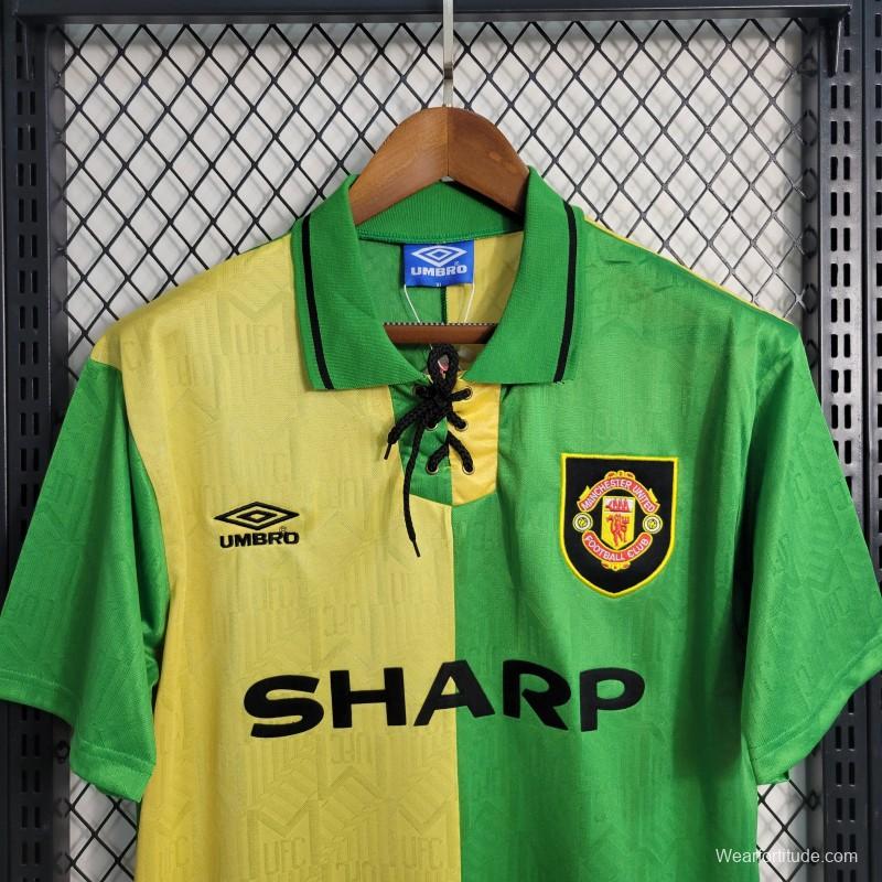 Retro 1992/94 Manchester United Third Green Jersey