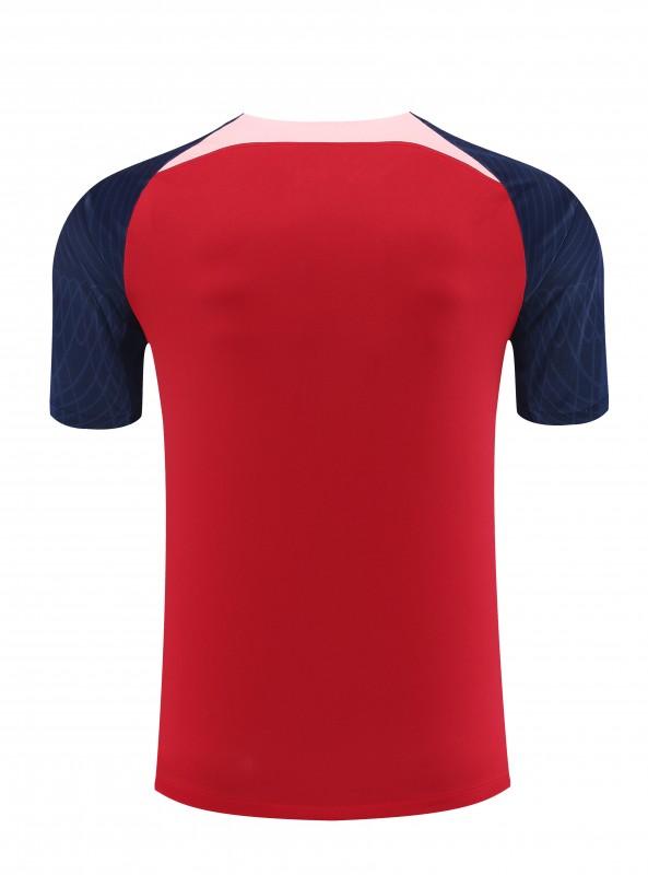 23-24 Atletico Madrid Red Navy Short Sleeve+Shorts