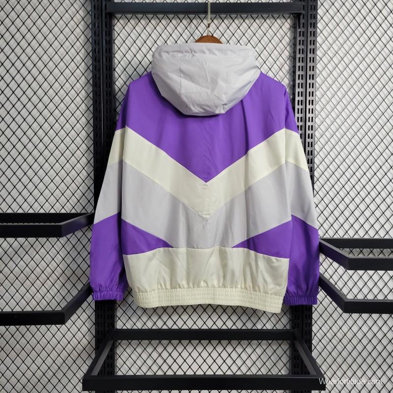 23-24 Sao Paulo White Purple Windbreaker