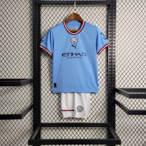 22-23 Kids Manchester City Home Jersey Size 16-28