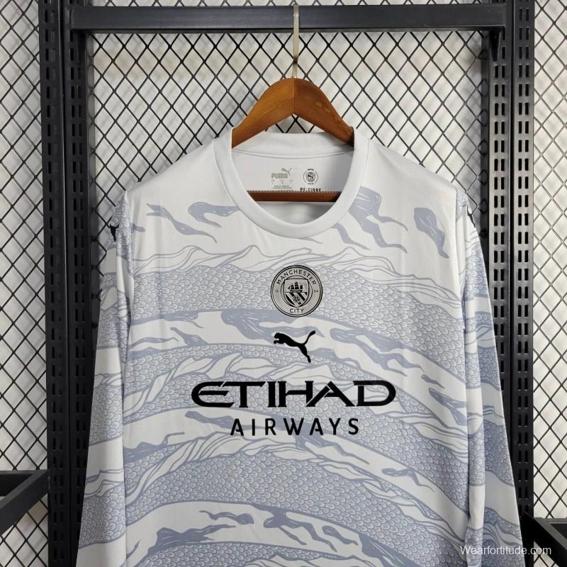 24/25 Manchester City Puma Year of the Dragon White Long Sleeve Jersey