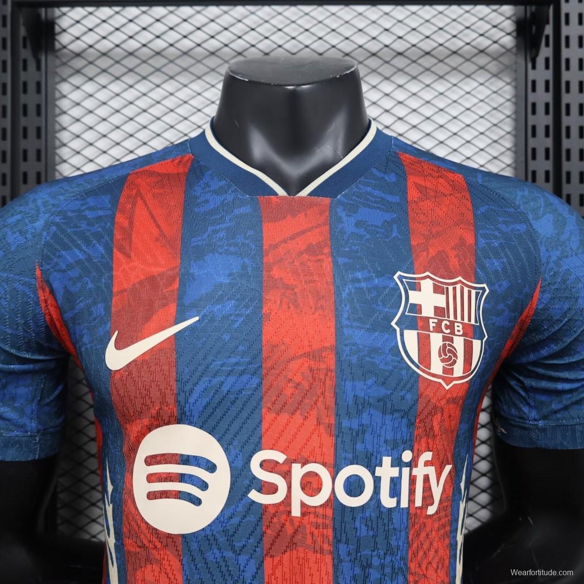 Player Version 24/25 Barcelona Red/Blue Special Jersey