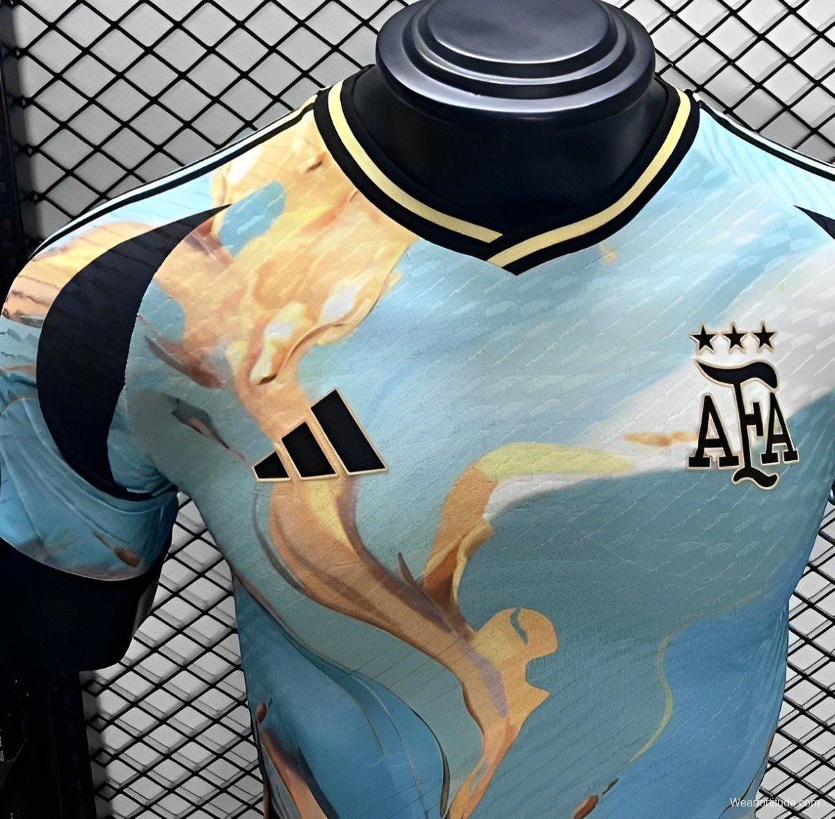 Player Version 2024 Japan Watercolor Painting Blue/Yellow Concept Jersey